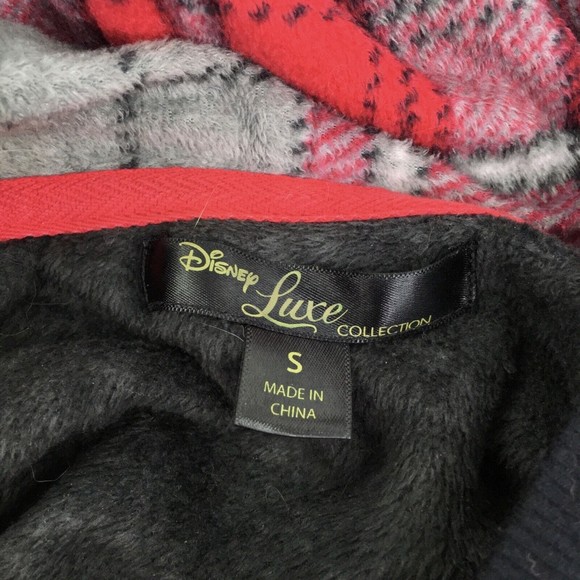 Disney Luxe Collection Sz S Black Red Minnie Mouse Hoodie Pullover Sweater - Picture 12 of 12